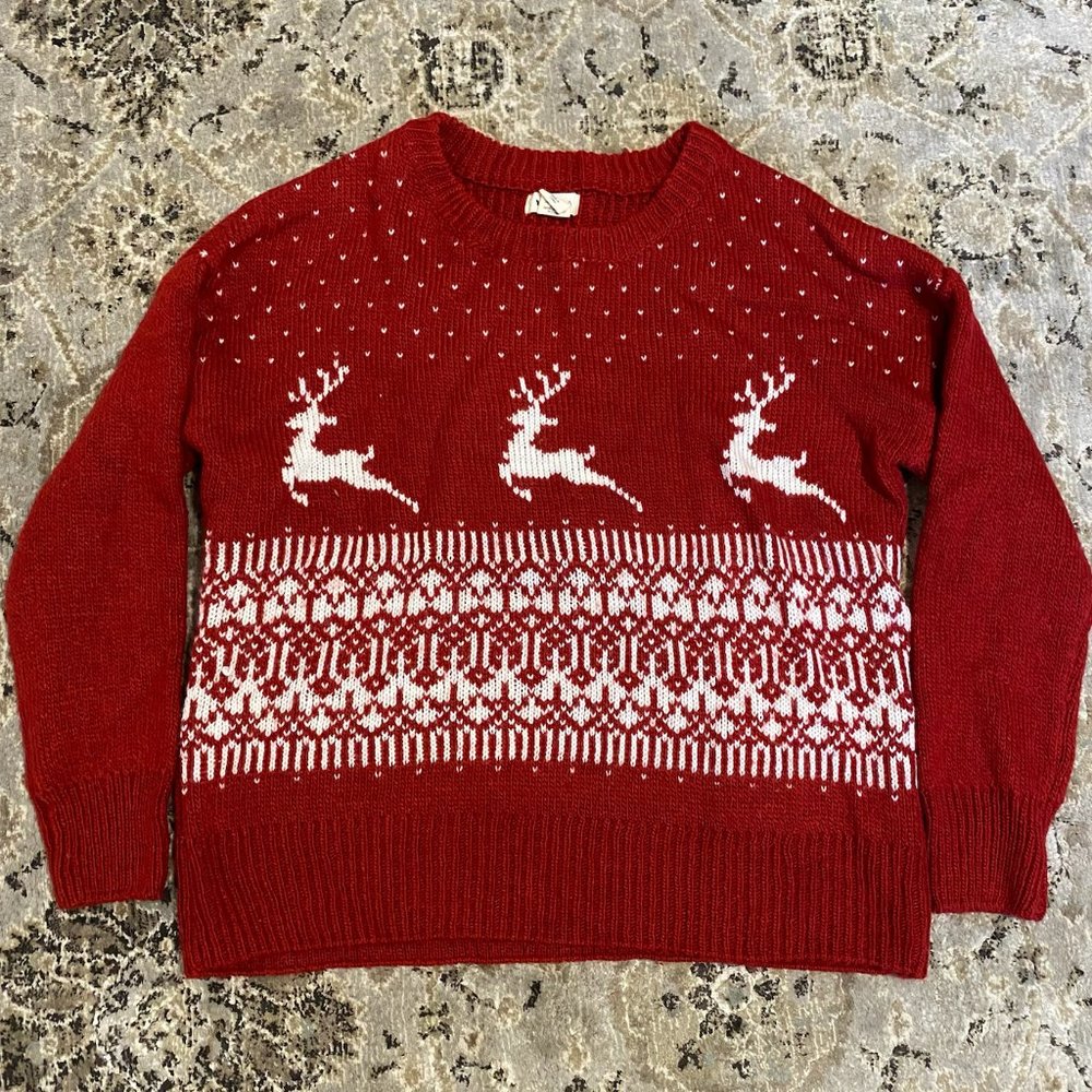 Festive Reindeer Christmas Sweater